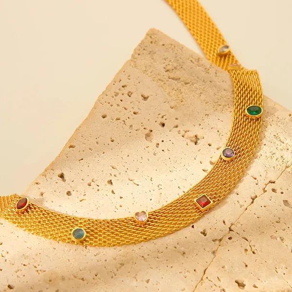 Gold_Gem_Mesh_Necklace_For_Women